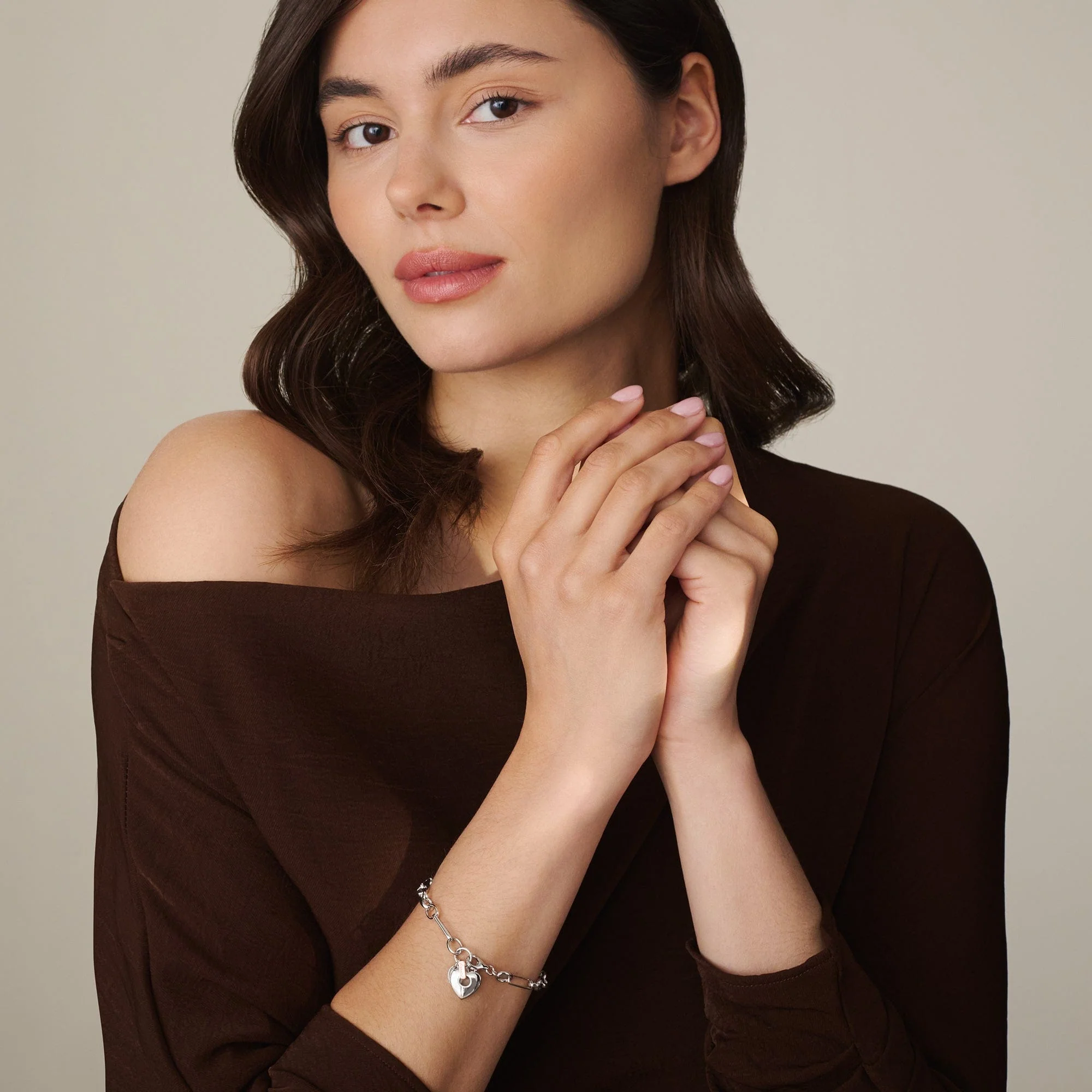 Cariad® Sterling Silver Figaro Bracelet - Image 2