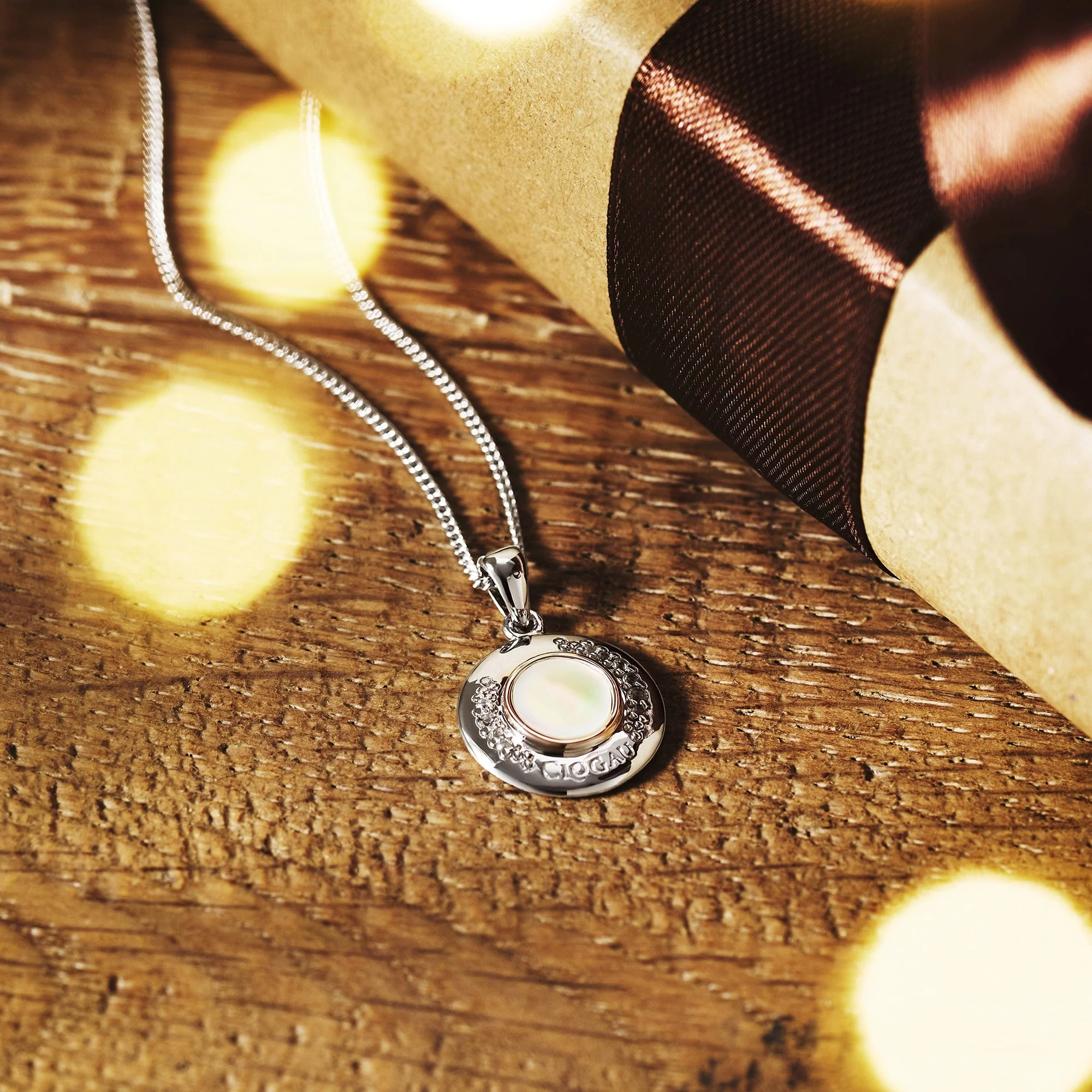 Clogau® Celebration Sterling Silver Pendant with Mother of Pearl & Topaz - Image 2