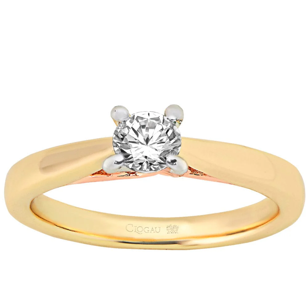 New Beginning (L) - 18K Yellow with 18K Rose Gold - 0.3 Carat, G Colour, VS2 Clarity, Round Brilliant Cut