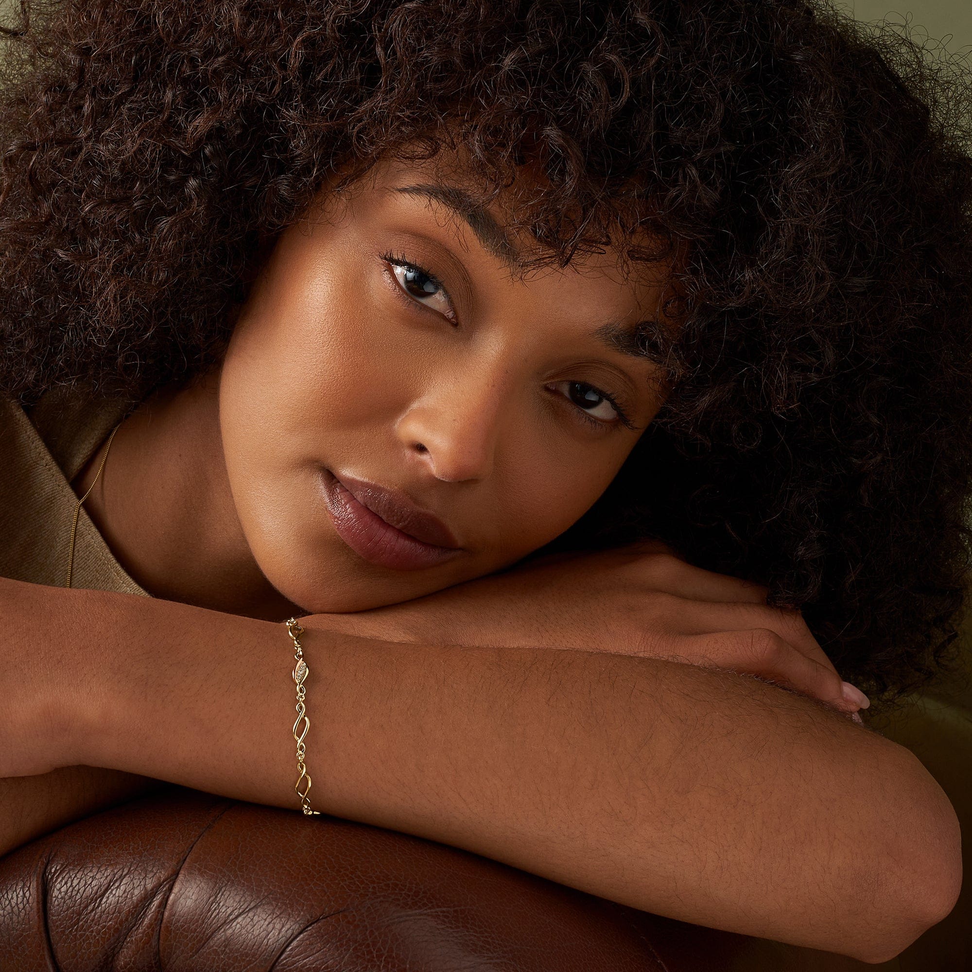 Past Present Future® 9ct Solid Gold Multi-Link Bracelet with Diamonds - Image 2