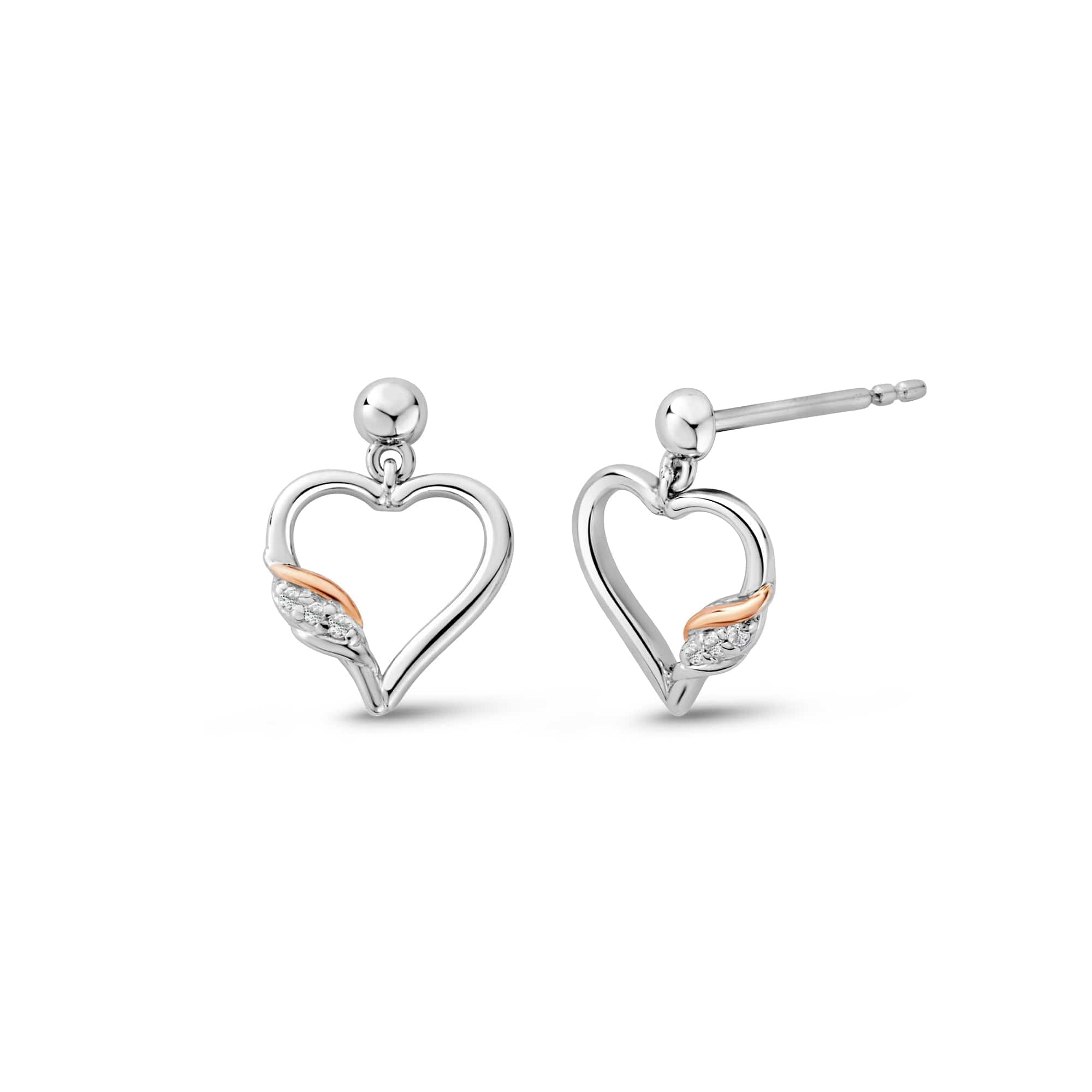 Past Present FutureĀ® Sterling Silver Heart Earrings with Topaz