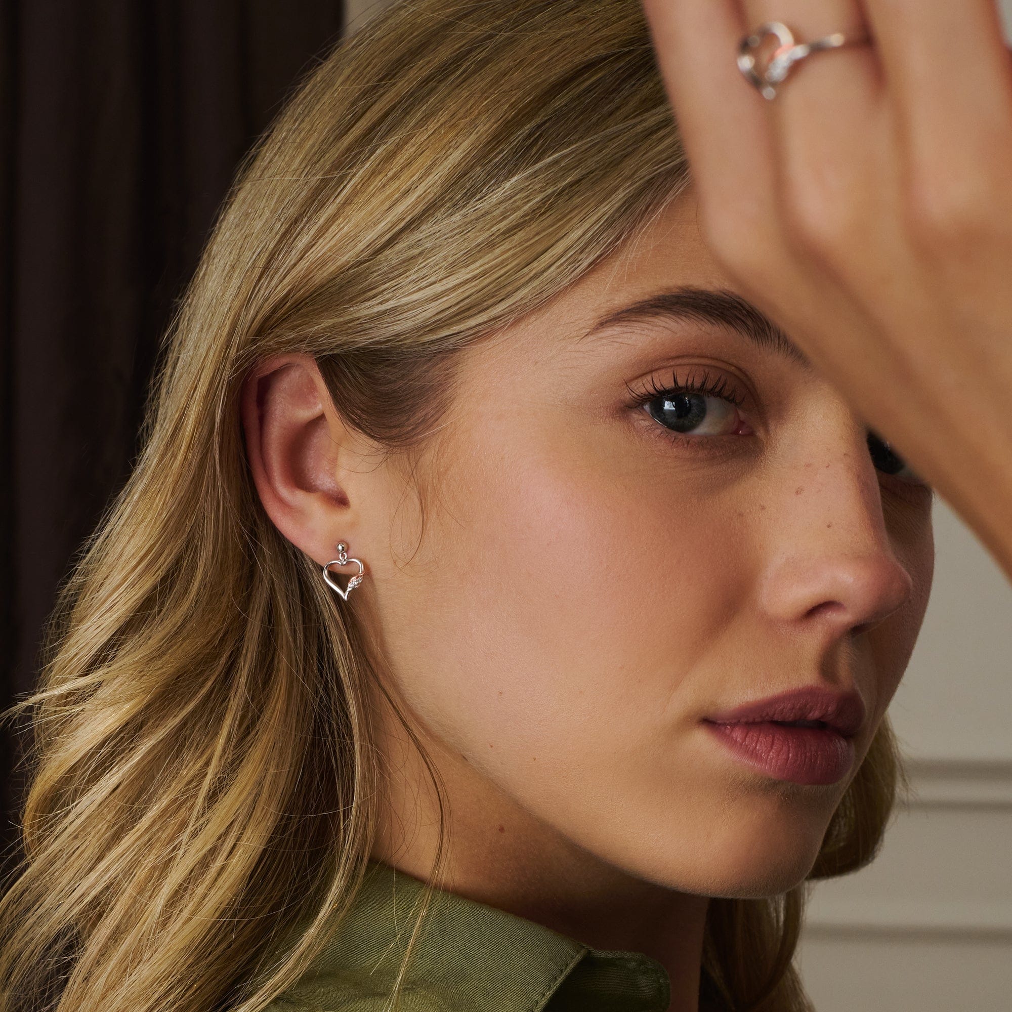 Past Present FutureĀ® Sterling Silver Heart Earrings with Topaz - Image 2