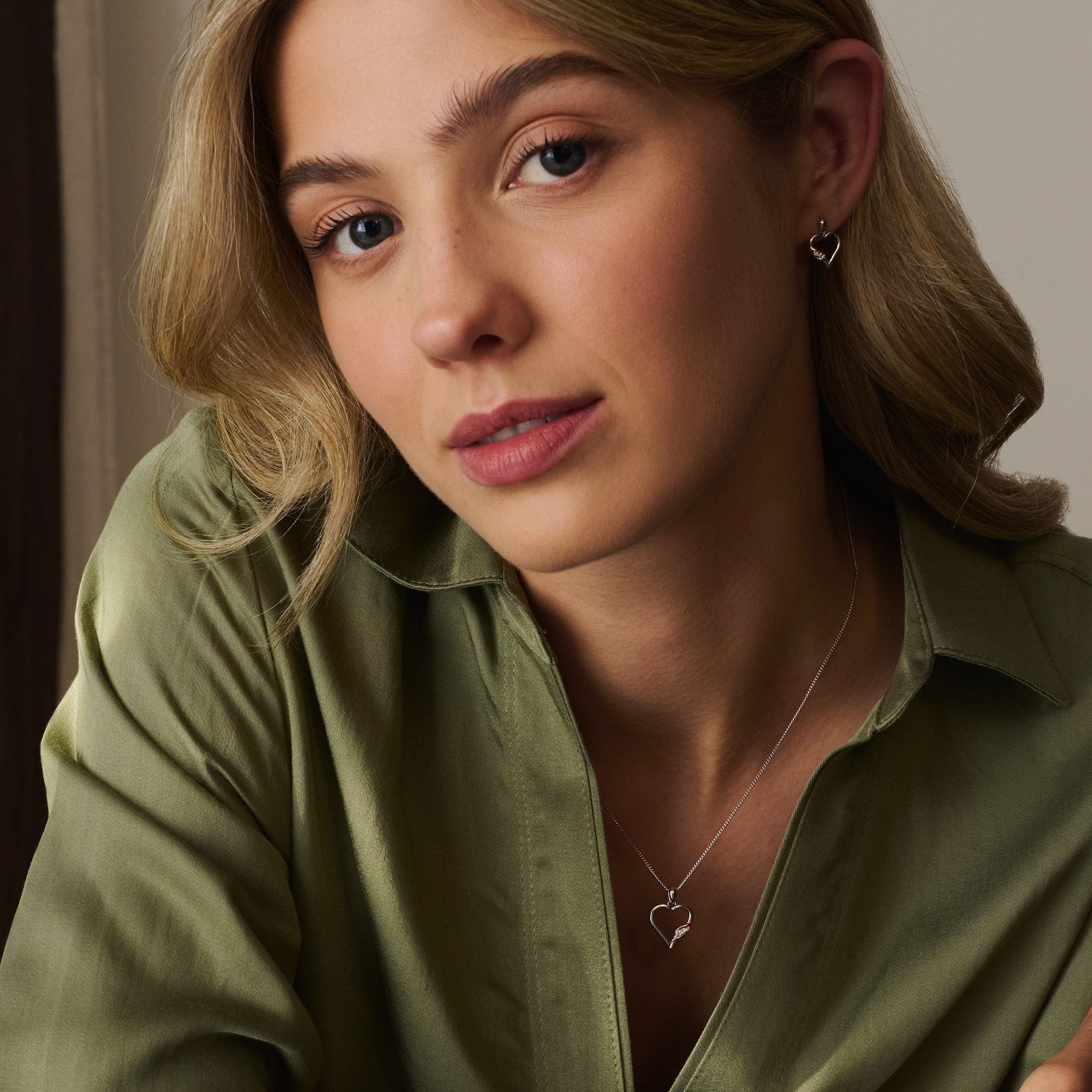 Past Present FutureĀ® Sterling Silver Heart Earrings with Topaz - Image 3