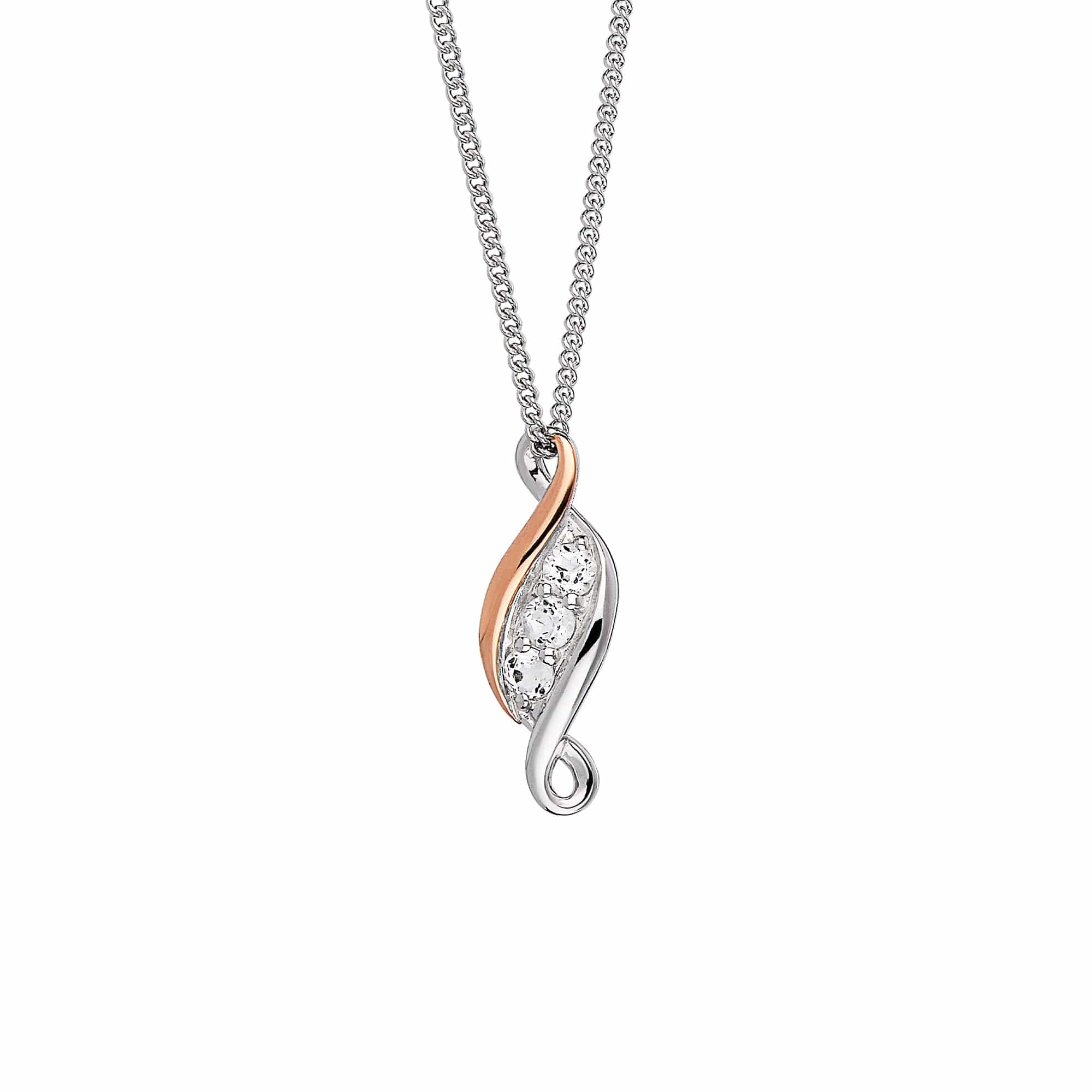 Past Present Future® Sterling Silver Pendant with Topaz