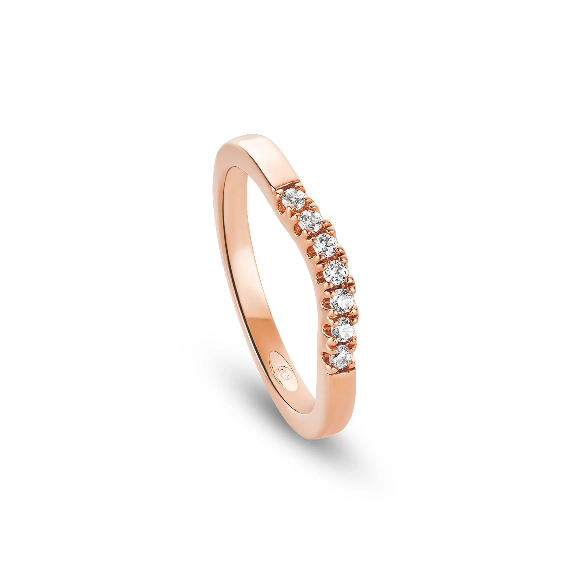 18ct Rose Gold Past Present Future® Wedding Ring