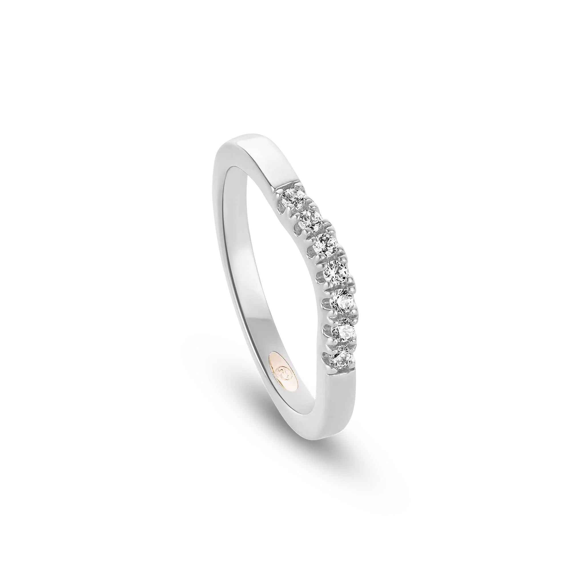 18ct White Gold Past Present Future® Wedding Ring