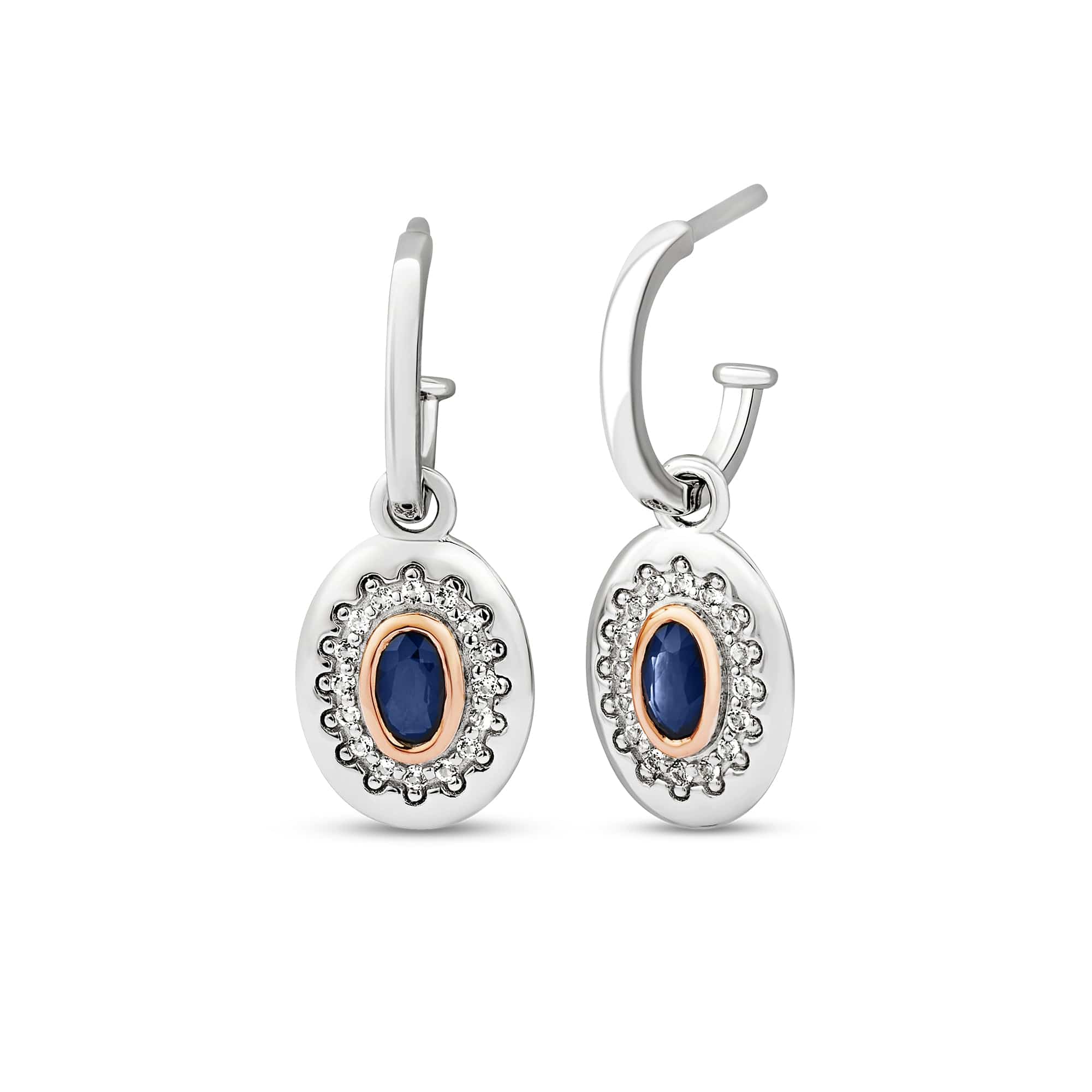 Royal Clogau® Sterling Silver Diana Earrings with Sapphires & Topaz
