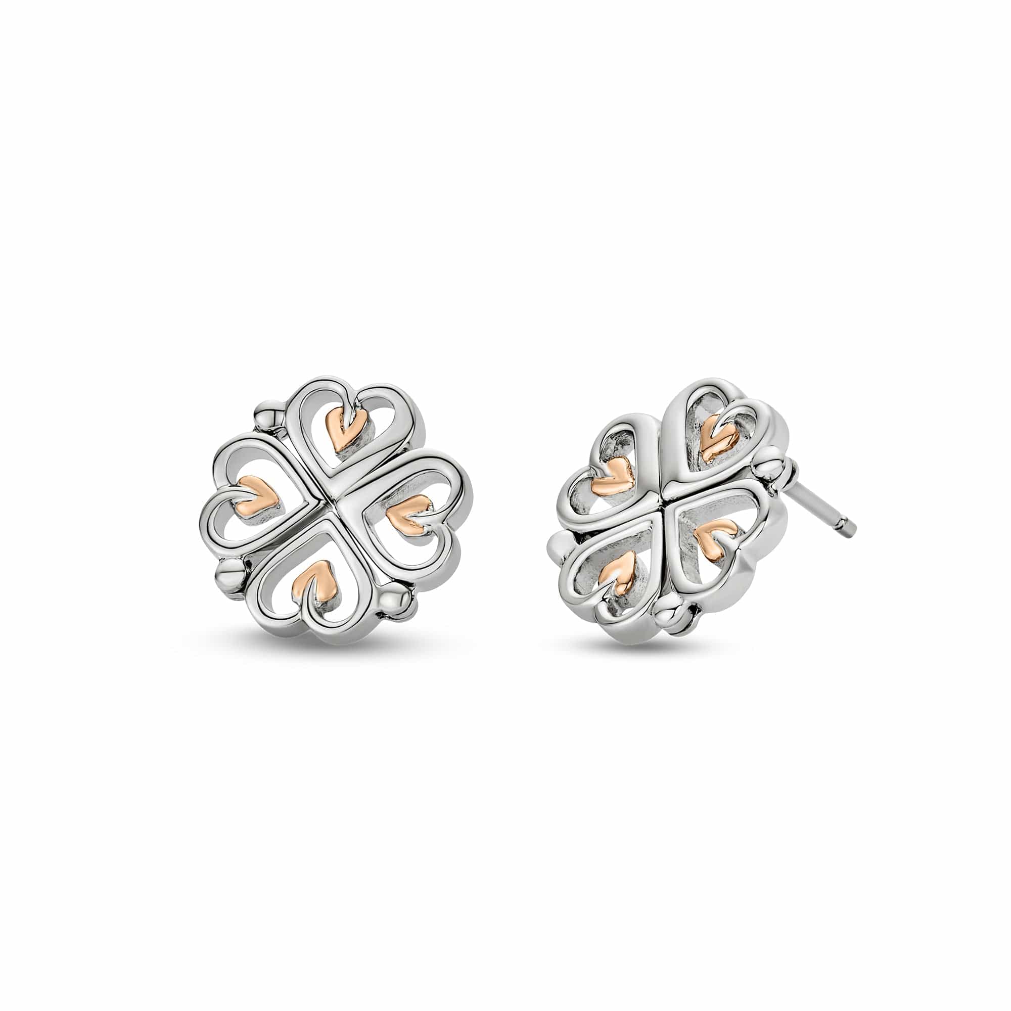 Tree of Life® Sterling Silver Heart Drop-Stud Earrings - Image 2
