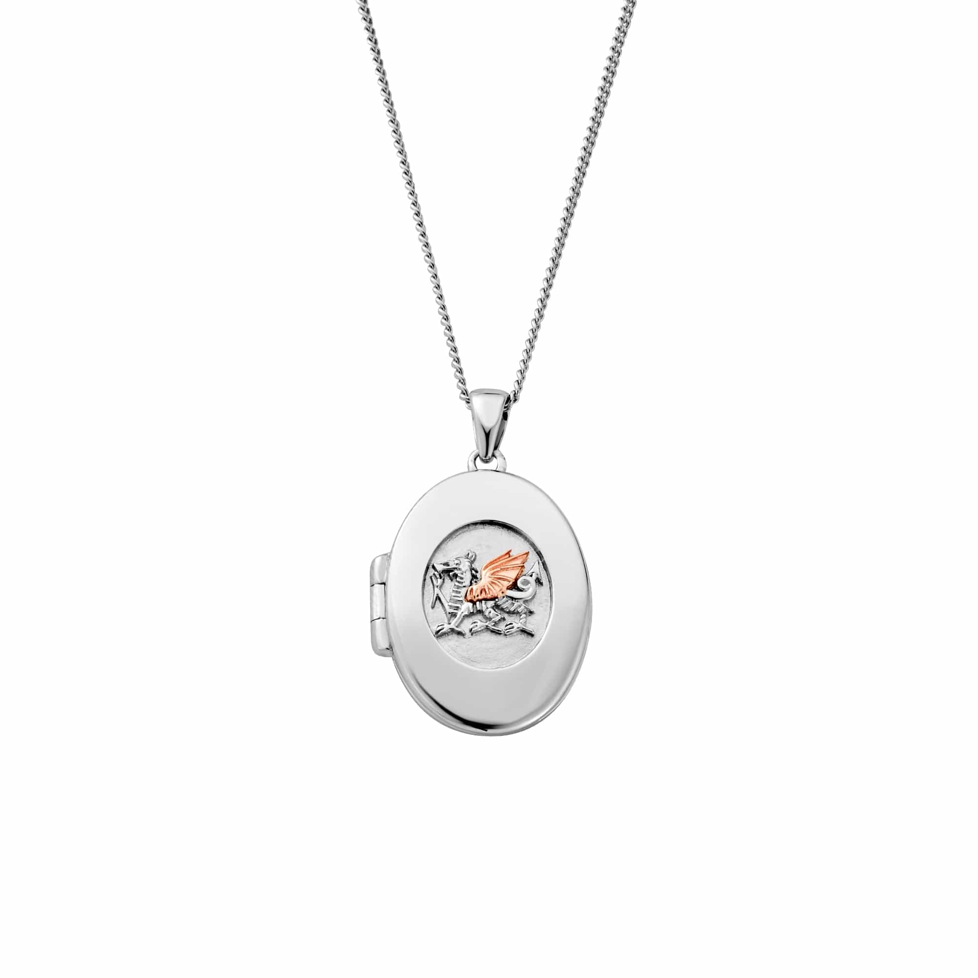 Royal Clogau® Sterling Silver Welsh Dragon Locket