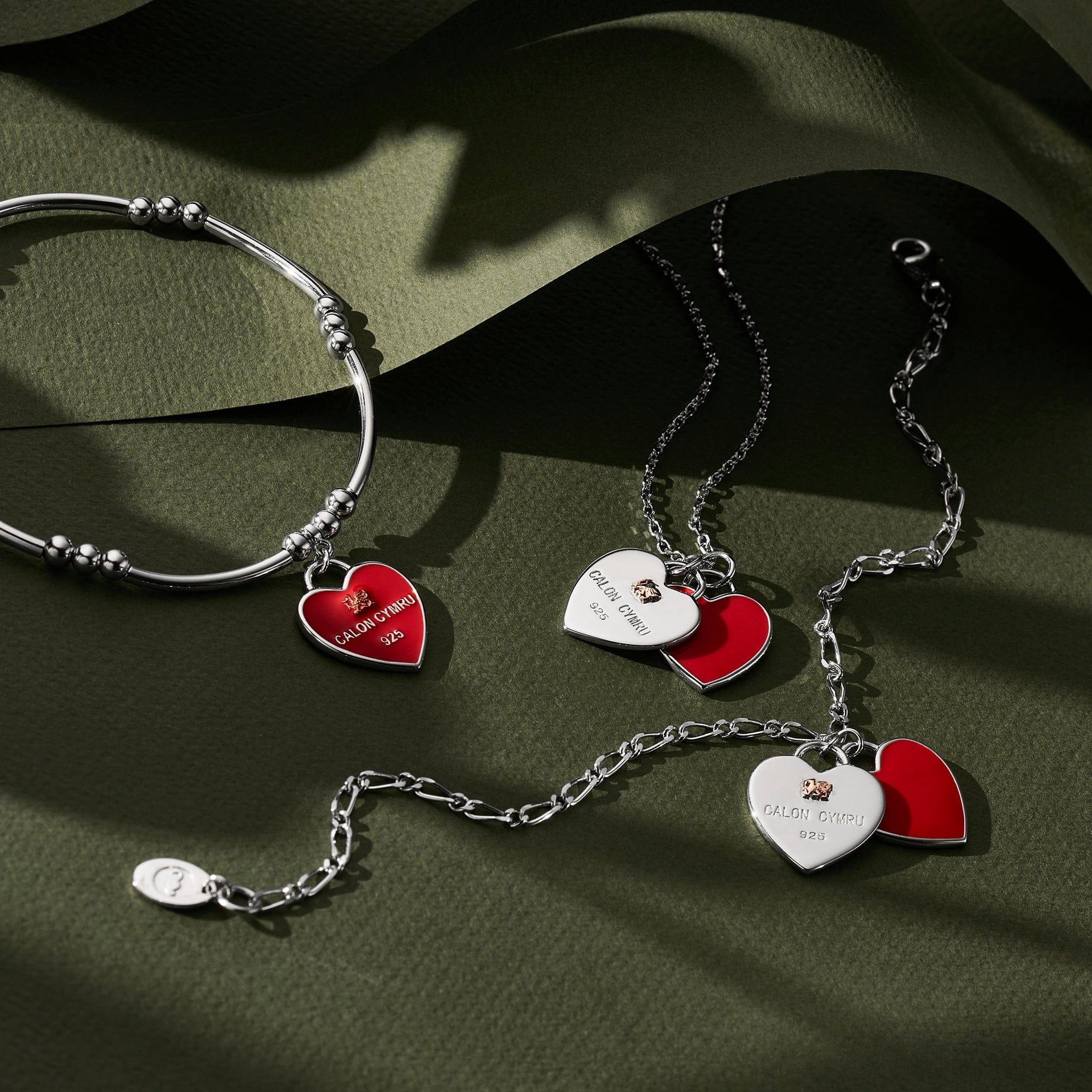 WRU Sterling Silver Welsh Heart Affinity Bracelet - Image 4