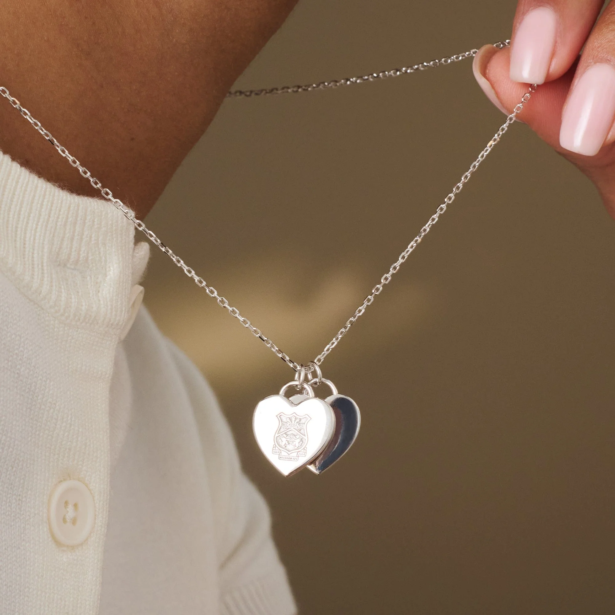 Wrexham AFC Sterling Silver Heart Pendant - Image 3